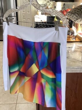 Lopez Colorblock Athletic Skirt with White Waistband